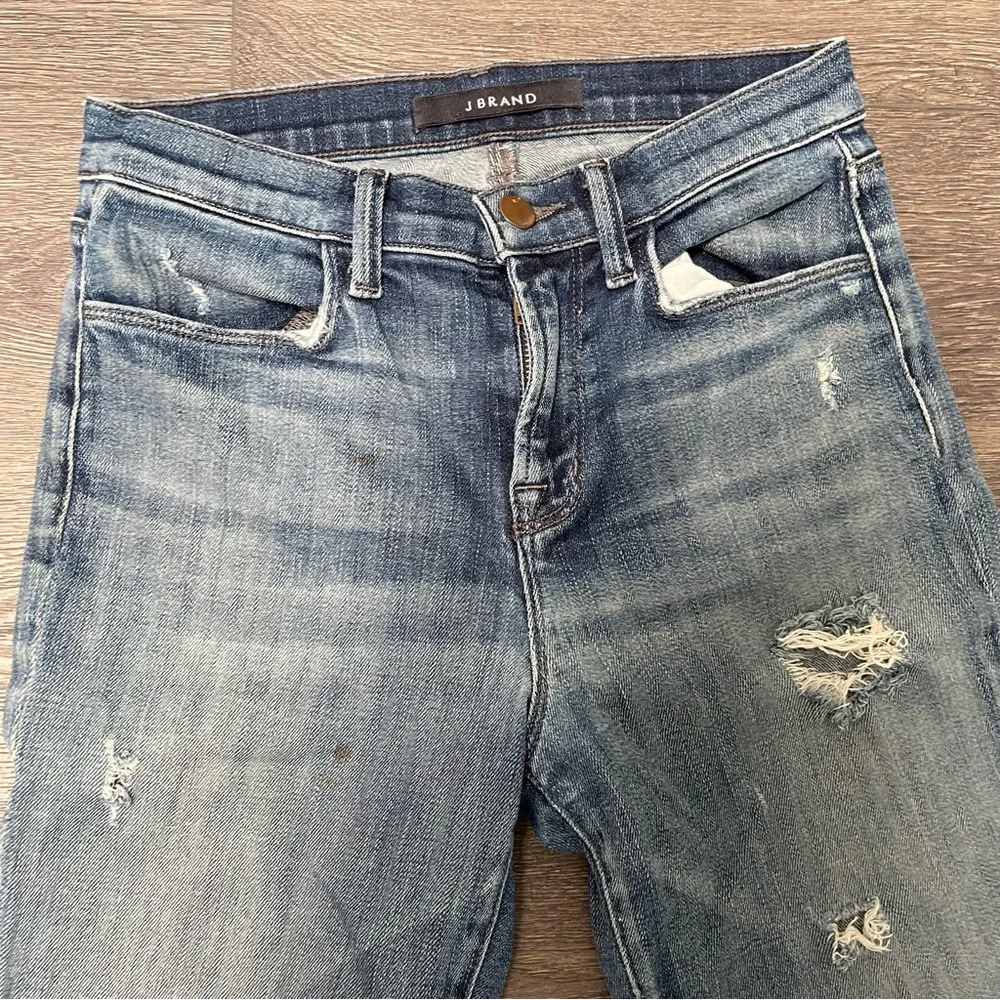 J Brand Light Blue Distressed Jeans Alana Size 24 - Picture 2 of 10